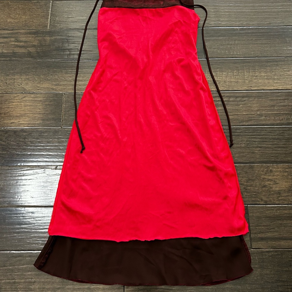 Jonathan Martin Red Dress Slip On Strappy Y2K Gothic Vampire - Picture 10 of 16